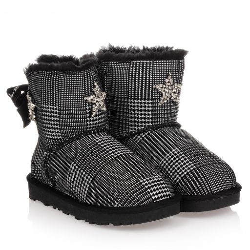 Monnalisa-Teen Black Suede Logo Boots | Childrensalon Outlet