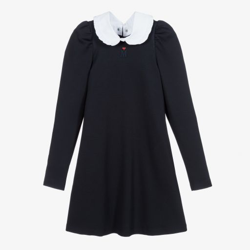 Monnalisa-Teen Blue Logo Shift Dress | Childrensalon Outlet