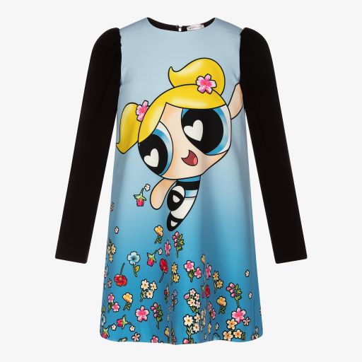 Monnalisa-Teen Blue Powerpuff Dress | Childrensalon Outlet