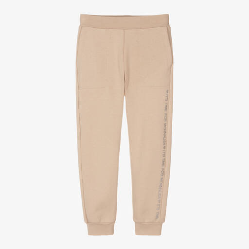 Monnalisa-Бежевые джоггеры со стразами для девочек-подростков | Childrensalon Outlet
