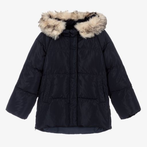 Monnalisa-Doudoune bleue Ado fille | Childrensalon Outlet