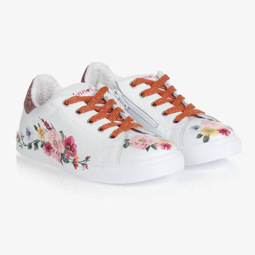 Monnalisa-Teen Sneakers mit Blumen (M) | Childrensalon Outlet