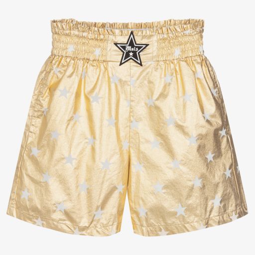 Monnalisa-Goldene Teen Sterne-Shorts (M) | Childrensalon Outlet