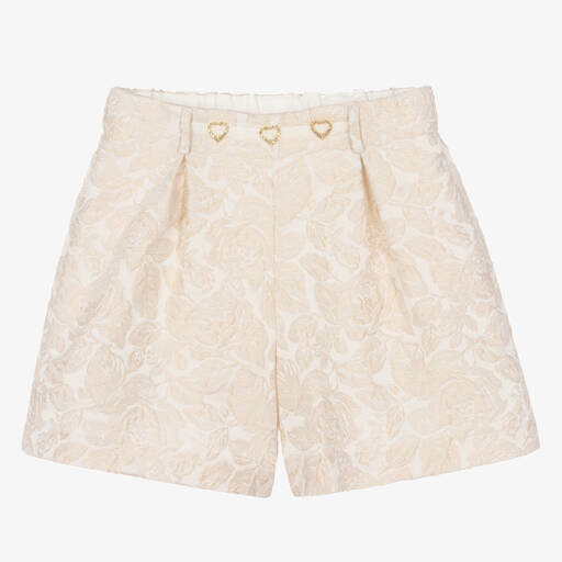 Monnalisa-Teen Girls Ivory Shorts | Childrensalon Outlet