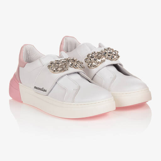 Monnalisa-Teen Girls Leather Trainers | Childrensalon Outlet