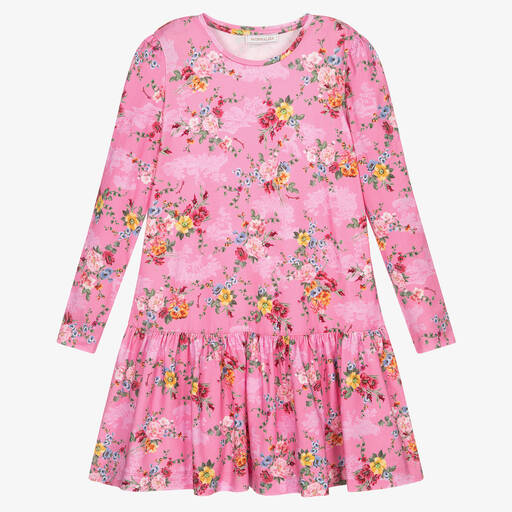 Monnalisa-Teen Girls Pink Jersey Dress | Childrensalon Outlet