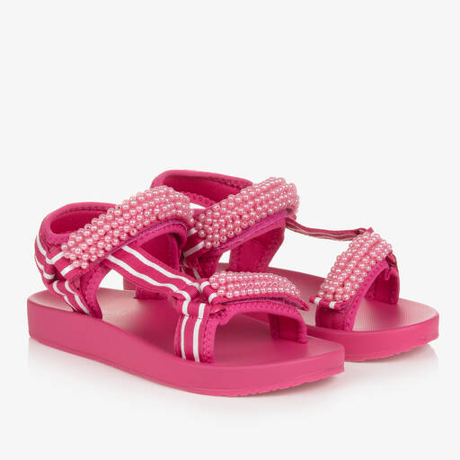 Monnalisa-Teen Girls Pink Pearl Sandals | Childrensalon Outlet