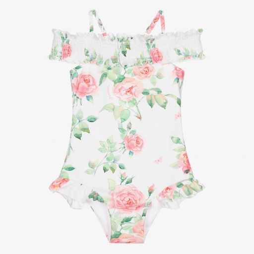 Monnalisa-Teen Girls Roses Swimsuit | Childrensalon Outlet