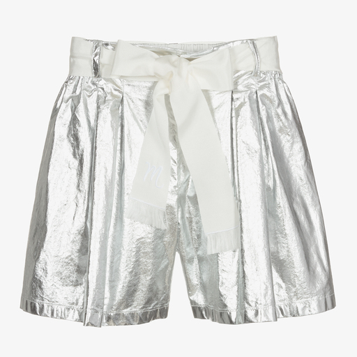 Monnalisa Chic-Teen Girls Silver Shorts | Childrensalon Outlet