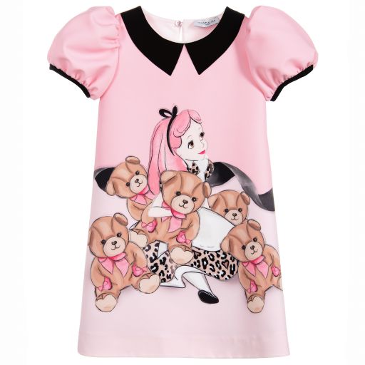 Monnalisa-Teen Pink Alice Shift Dress | Childrensalon Outlet