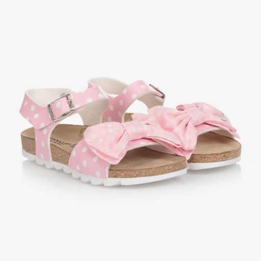 Monnalisa-Teen Pink Bow Sandals | Childrensalon Outlet