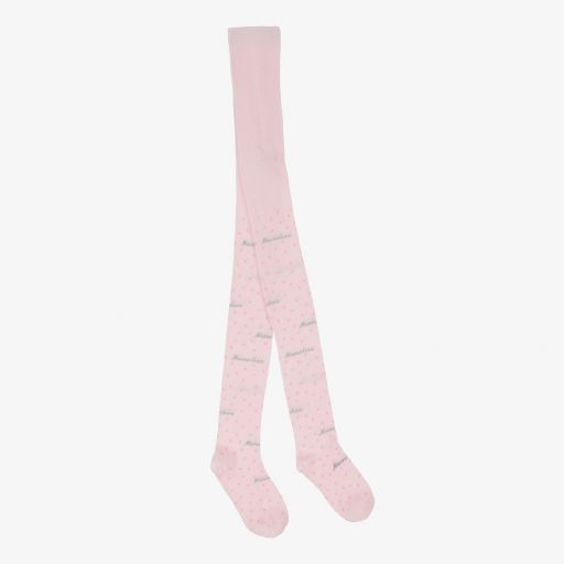 Monnalisa-Teen Pink Cotton Tights | Childrensalon Outlet