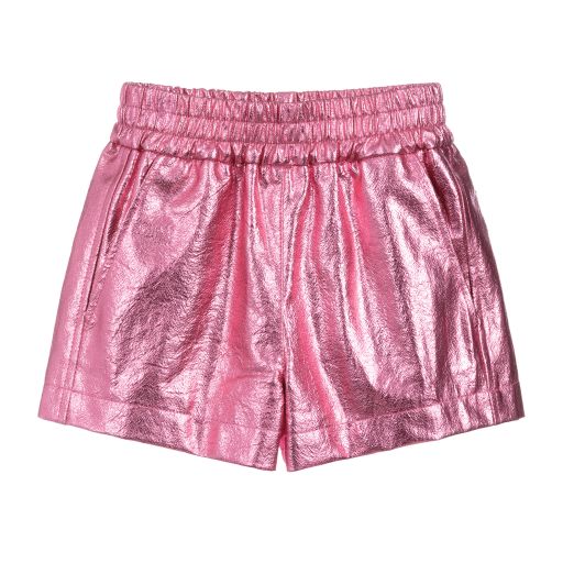 Monnalisa-Teen Pink Metallic Shorts | Childrensalon Outlet
