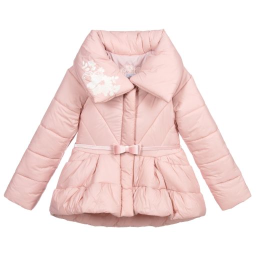 Monnalisa Couture-Teen Pink Puffer Coat  | Childrensalon Outlet