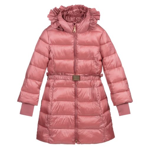 Monnalisa-Teen Pink Puffer Coat | Childrensalon Outlet
