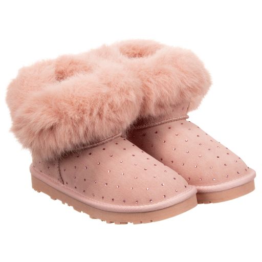 Monnalisa-Teen Pink Suede Ankle Boots | Childrensalon Outlet