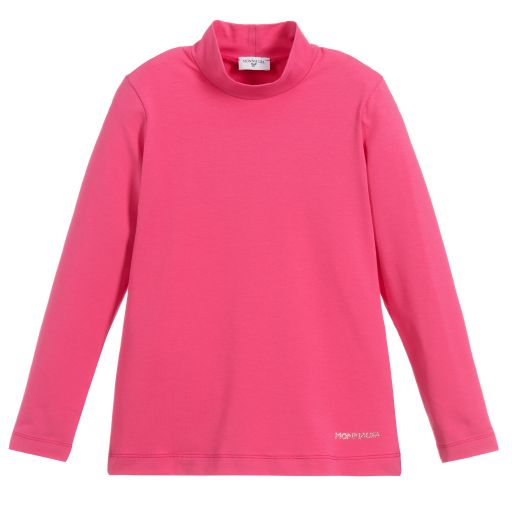 Monnalisa-Teen Pink Turtle Neck Top | Childrensalon Outlet