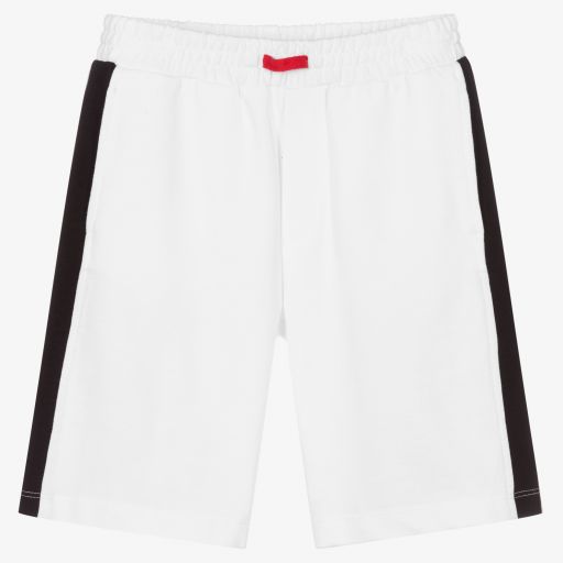 Monnalisa-White Cotton Jersey Shorts  | Childrensalon Outlet