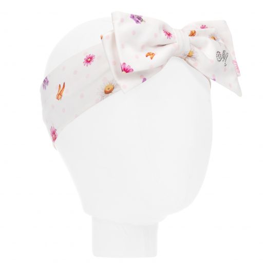 Monnalisa-White Floral Headband | Childrensalon Outlet