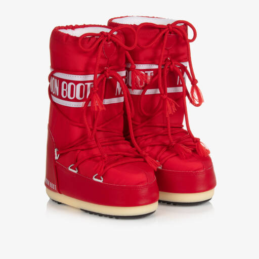 Moon Boot-Teen Red & White Icon Snow Boots | Childrensalon Outlet