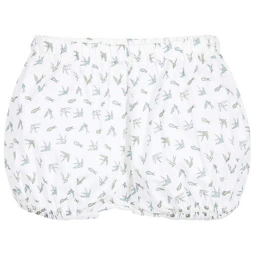 Moon et Miel-Baby Girls Bird Print Shorts | Childrensalon Outlet