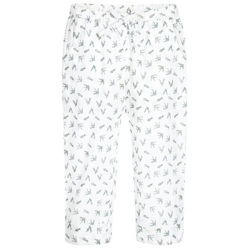 Moon et Miel-Baby Girls Bird Print Trousers  | Childrensalon Outlet