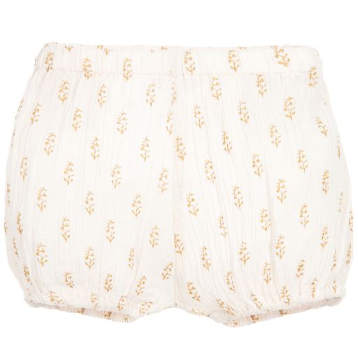 Moon et Miel-Baby Girls Pink & Gold Shorts | Childrensalon Outlet