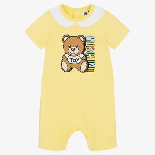 Moschino Baby-تبّان قطن عضوي لون أصفر للأطفال | Childrensalon Outlet