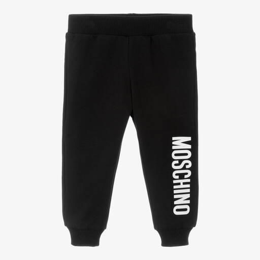 Moschino Baby-Black Cotton Jersey Joggers | Childrensalon Outlet