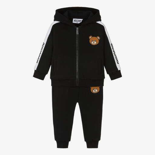 Moschino Baby-Black Logo Baby Tracksuit | Childrensalon Outlet