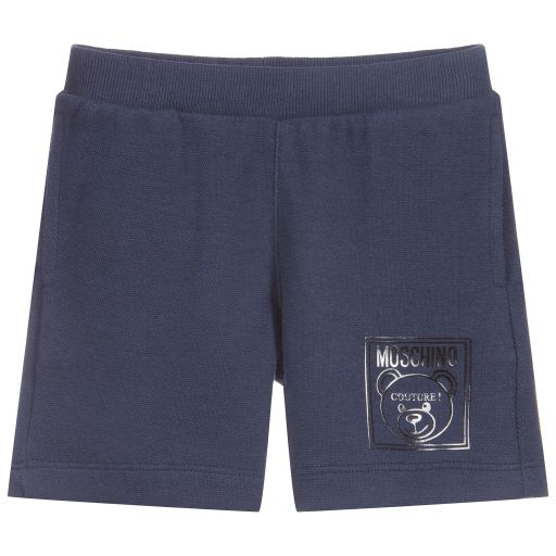 Moschino Baby-Blue Cotton Piqué Shorts | Childrensalon Outlet