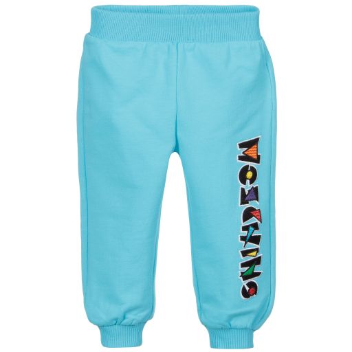 Moschino Baby-Blue Geometric Baby Joggers | Childrensalon Outlet