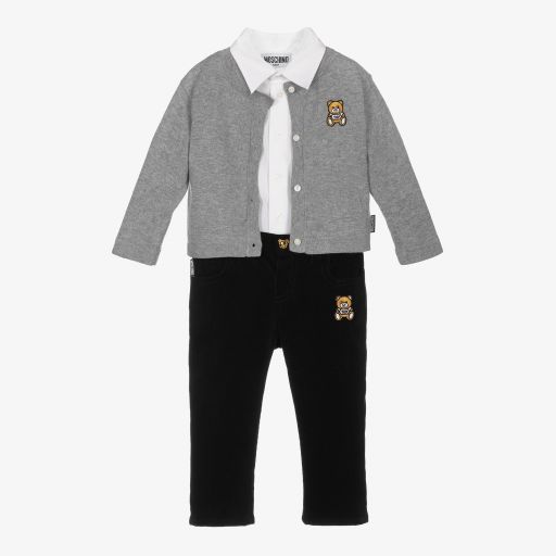 Moschino Baby-Boys Cotton Baby Trouser Set | Childrensalon Outlet