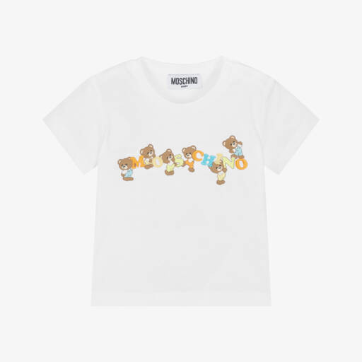 Moschino-تي شيرت قطن للأولاد بتطريز | Childrensalon Outlet
