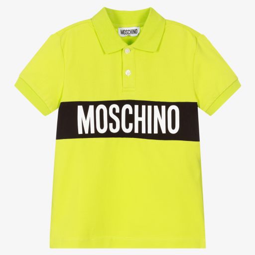 Moschino Kid-Teen-Grünes Poloshirt aus Baumwolle (J) | Childrensalon Outlet