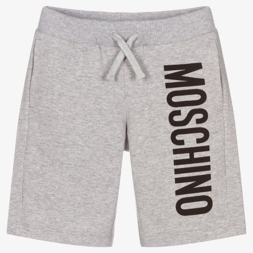 Moschino Kid-Teen-Boys Grey Marl Jersey Shorts | Childrensalon Outlet