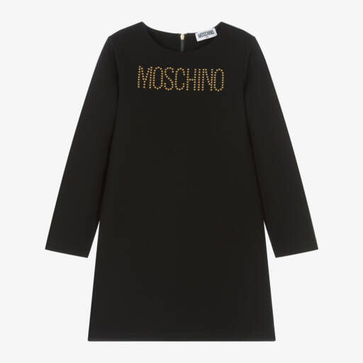Moschino Кид-Тин-Girls Black Milano Jersey Dress | Childrensalon Outlet