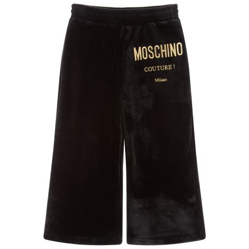 Moschino Kid-Teen-بنطلون قطيفة لون أسود للبنات | Childrensalon Outlet