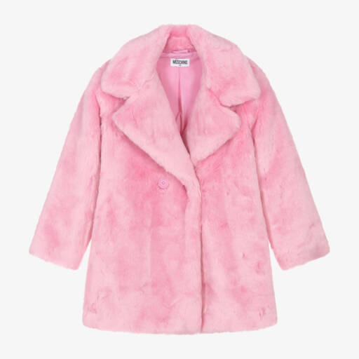 Moschino Кид-Тин-Girls Bright Pink Plush Jacket | Childrensalon Outlet