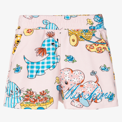 Moschino Kid-Teen-Girls Pale Pink Cotton Shorts | Childrensalon Outlet