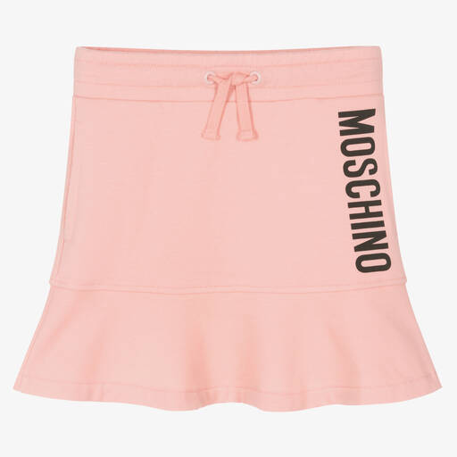 Moschino Kid-Teen-Girls Pink Cotton Jersey Skirt | Childrensalon Outlet