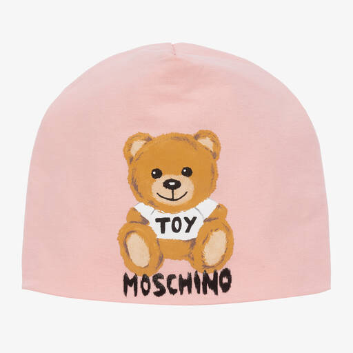 Moschino Kid-Teen-Girls Pink Cotton Logo Hat | Childrensalon Outlet