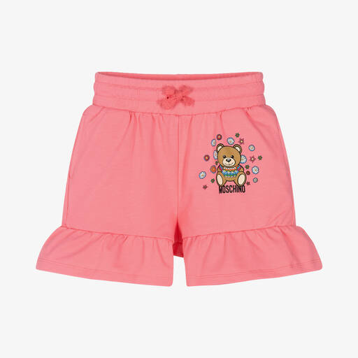 Moschino Kid-Teen-Girls Pink Teddy Bear Shorts | Childrensalon Outlet