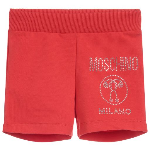 Moschino Baby-Girls Red Cotton Shorts | Childrensalon Outlet