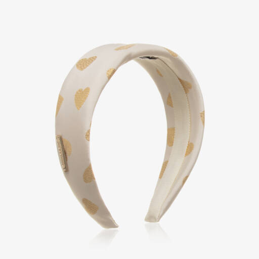 Moschino Kid-Teen-Girls Satin Heart-Patterned Hairband | Childrensalon Outlet