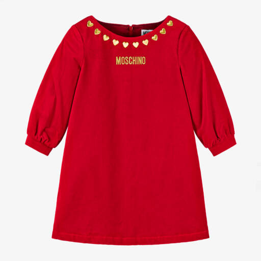 Moschino Kid-Teen-فستان مخمل لون أحمر | Childrensalon Outlet