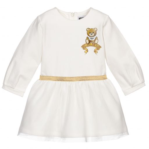 Moschino Baby-Ivory Jersey & Tulle Dress | Childrensalon Outlet