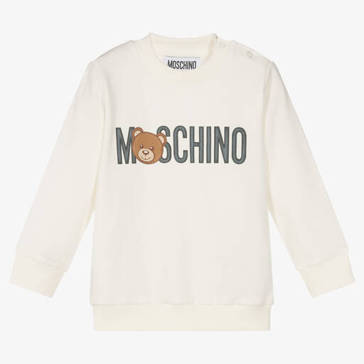 Moschino Малыши-Кремовый свитшот для малышей | Childrensalon Outlet