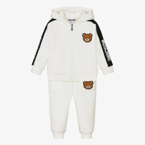Moschino Baby-Ivory Logo Baby Tracksuit | Childrensalon Outlet
