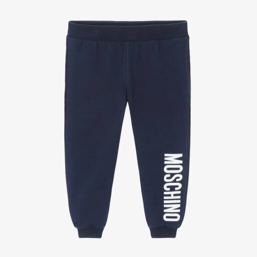 Moschino Baby-Navy Blue Cotton Jersey Joggers | Childrensalon Outlet